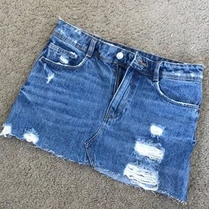 Denim A-line Jean Skirt